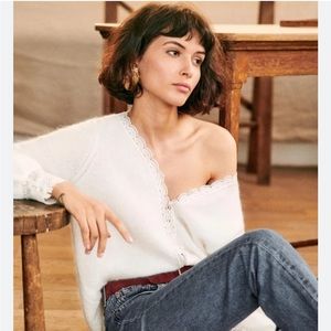 Sézane Heloise Sweater Ecru Size Small